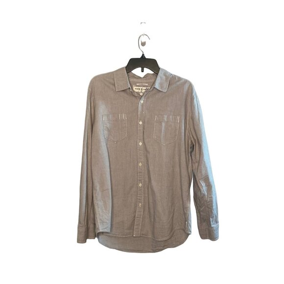 WARP + WEFT Other - Warp & Weft Button Up Shirt Men's Size Large Long Sleeve Double Pocket Gray